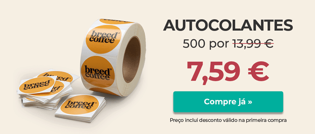 Impressão de Autocolantes Personalizados para o seu negócio. Qualidade garantida ao preço mais baixo..