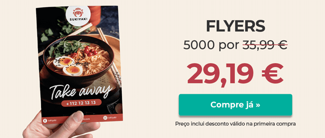 Impressão de Flyers para a sua empresa. Entregas rápidas ao melhor preço